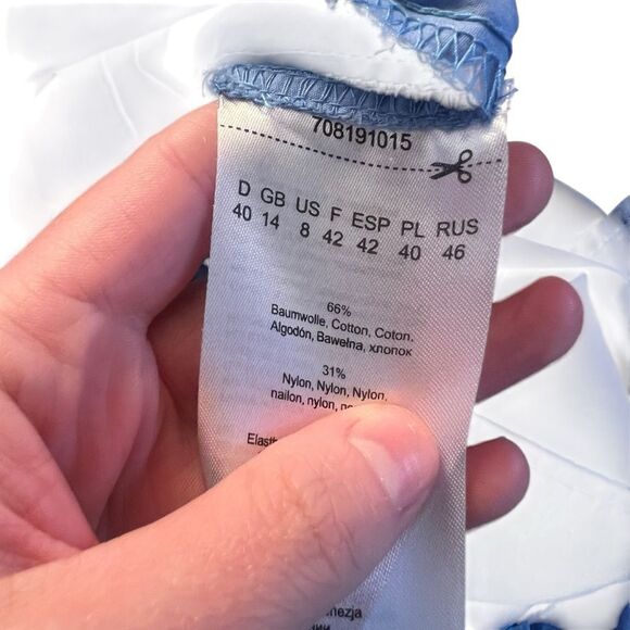 Olsen blue short sleeve button up shirt - Picture 3 of 9